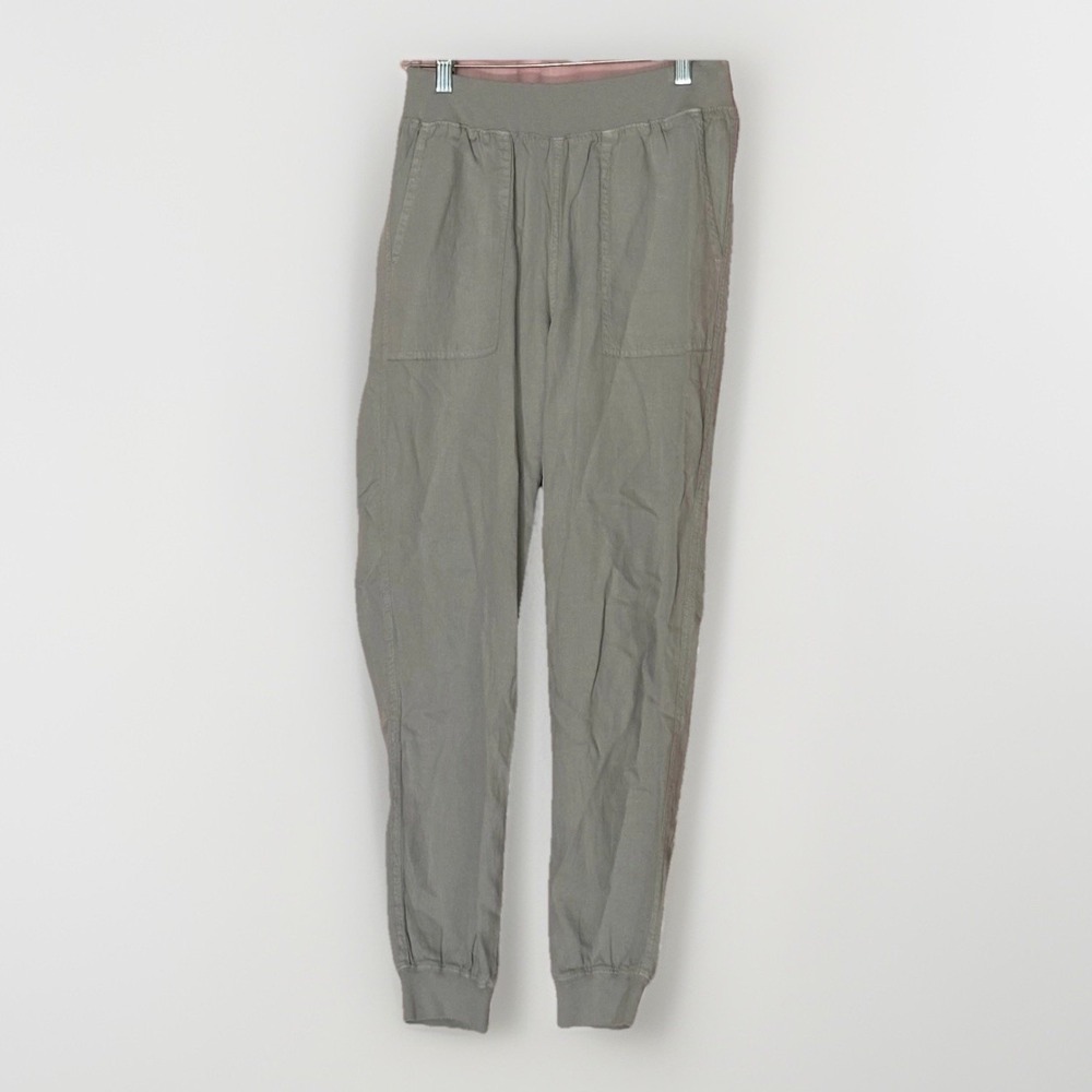 Faherty Jogger Pants Stone Beach Linen Vacation Cruise Pull On Casual Coastal S